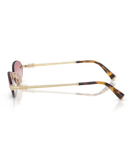 Pale gold-Clear gradient pink