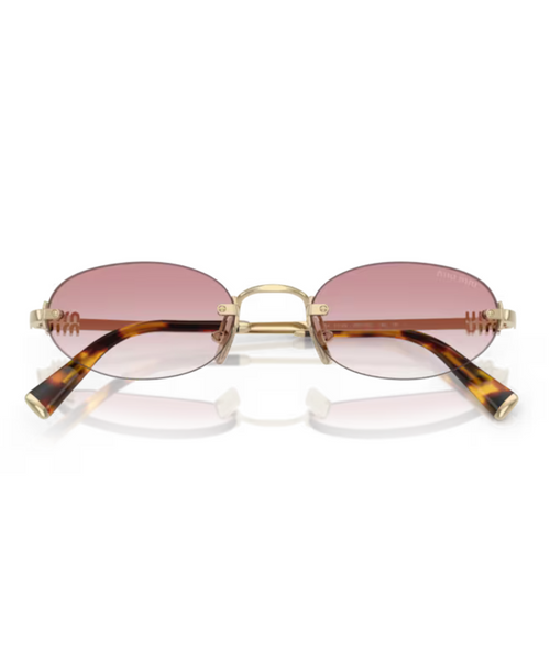Pale gold-Clear gradient pink