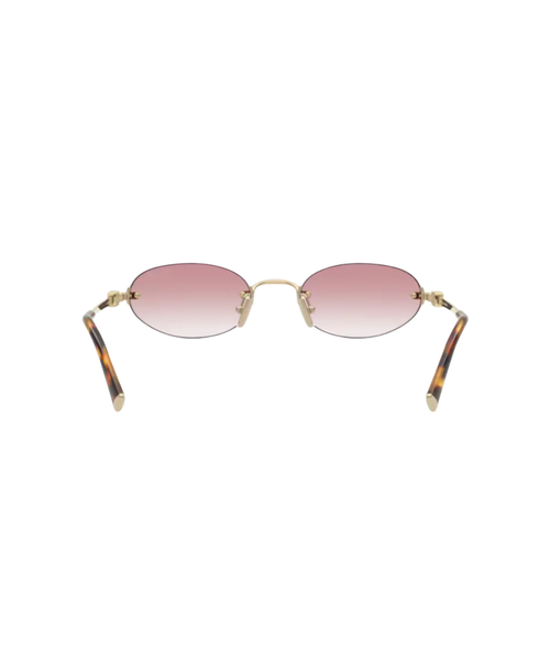 Pale gold-Clear gradient pink