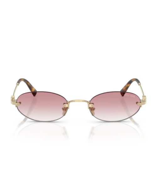 Pale gold-Clear gradient pink