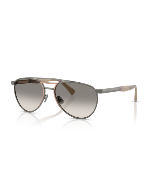 Matte Gunmetal/Rose Gold-Clear Gradient Grey