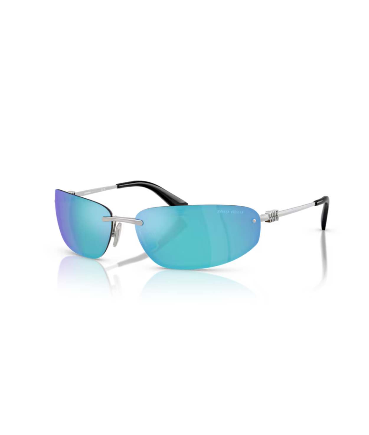 Silver-Light green mirror blue