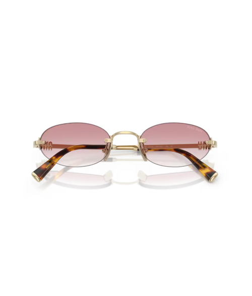 Pale gold-Clear gradient pink