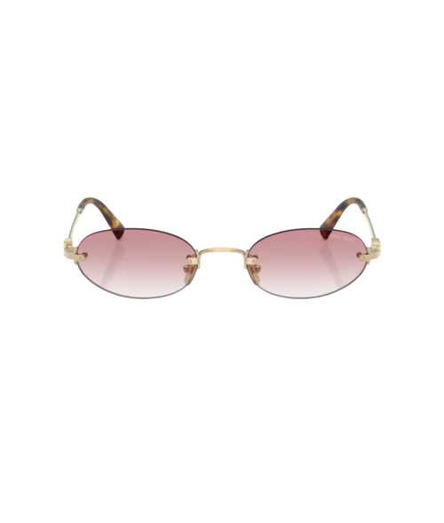 Pale gold-Clear gradient pink