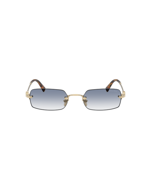 Pale Gold-Clear Gradient Light Blue