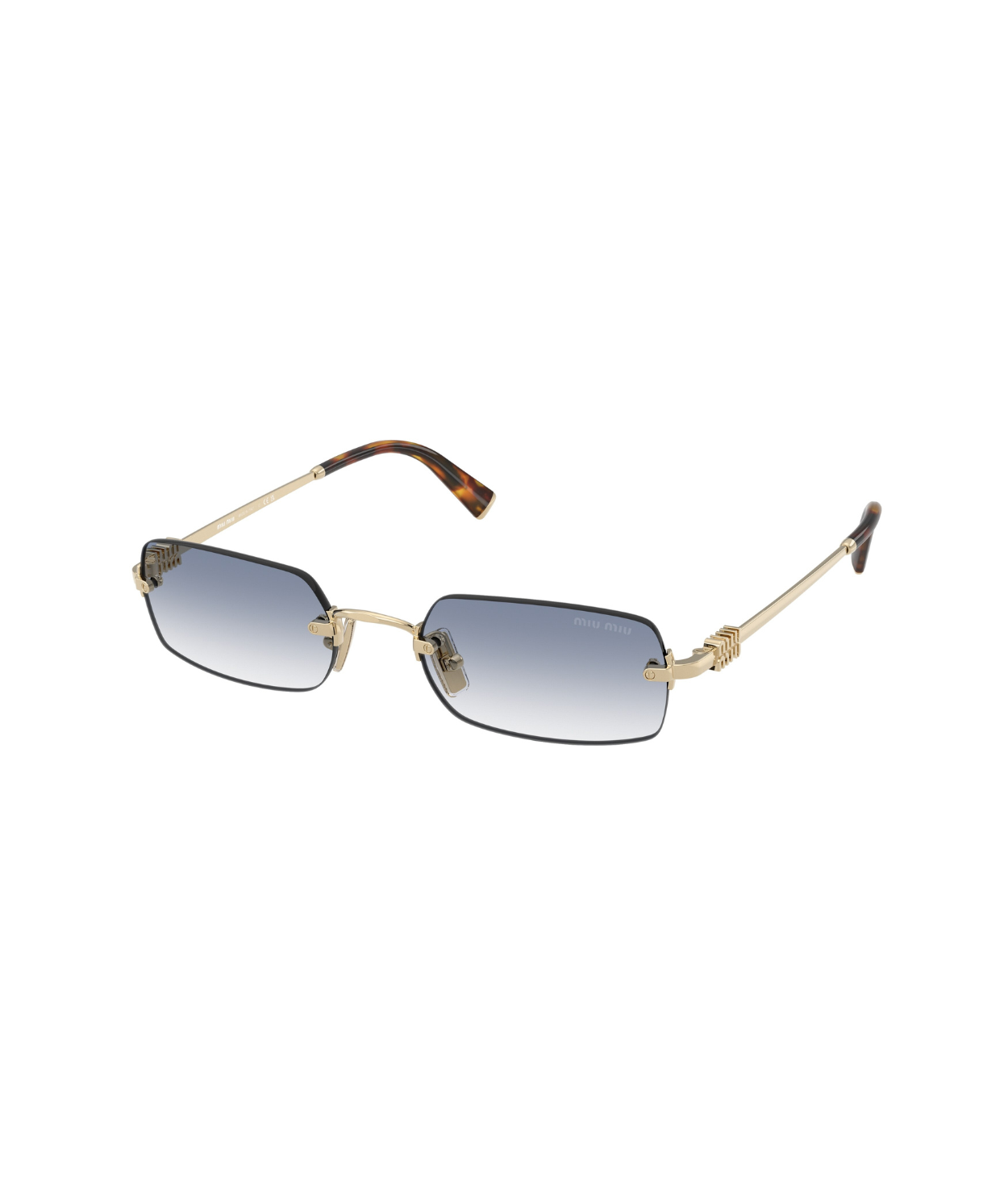 Pale Gold-Clear Gradient Light Blue